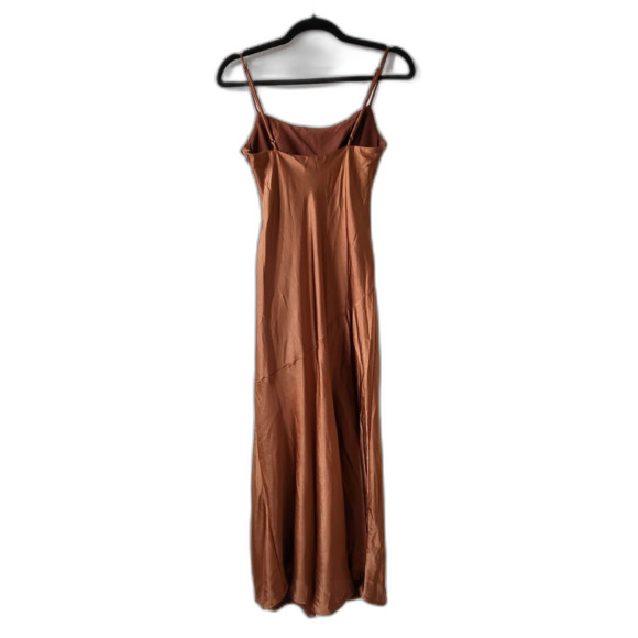 Selfie Leslie Chocolate Satin Slip Dress XS – NWT - Picture 4 of 6